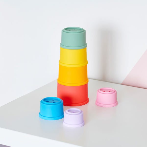 tickit SiliSoft® Round Stacking Cups (Rainbow) -