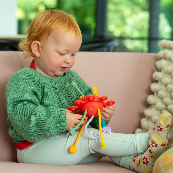 tickit SiliSoft® Zip Pull Toy (Rainbow) -