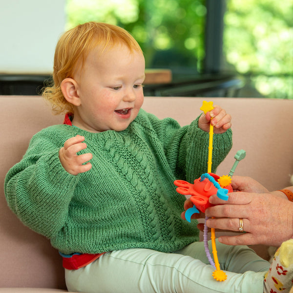 tickit SiliSoft® Zip Pull Toy (Rainbow) -