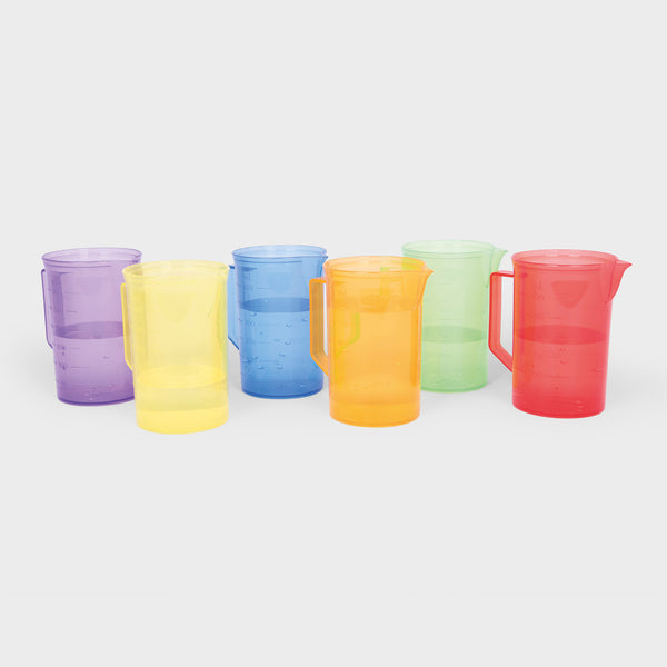 tickit Translucent Colour Buckets, Funnels & Jugs Set -