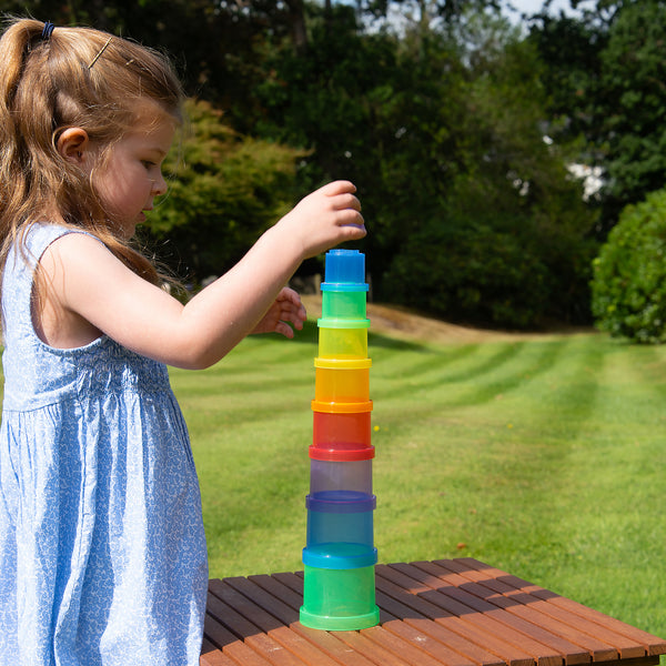 tickit Translucent Colour Stacking Cups - Pack of 9 -