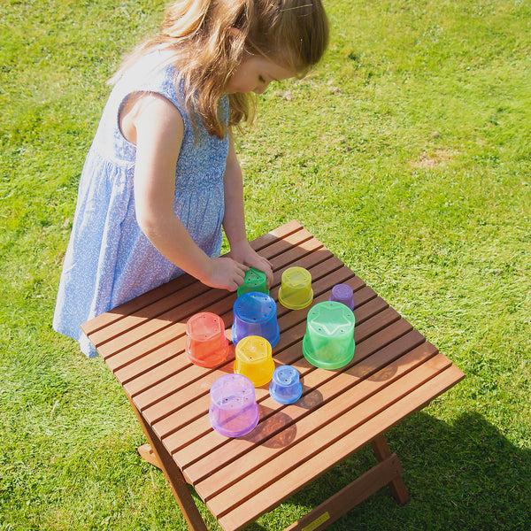 tickit Translucent Colour Stacking Cups - Pack of 9 -