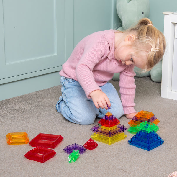 tickit Translucent Colour Pyramid Builder - Pack of 30 -