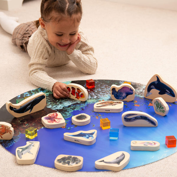 tickit Wooden Sea Life Blocks -