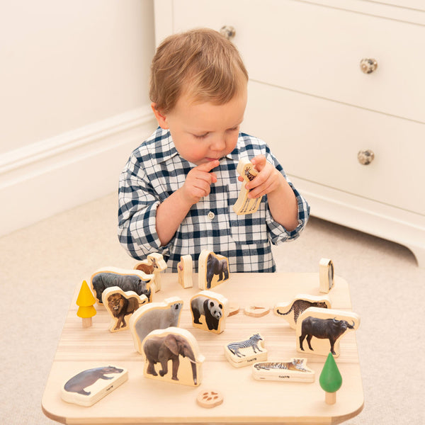 tickit Wooden Wild Animal Blocks -