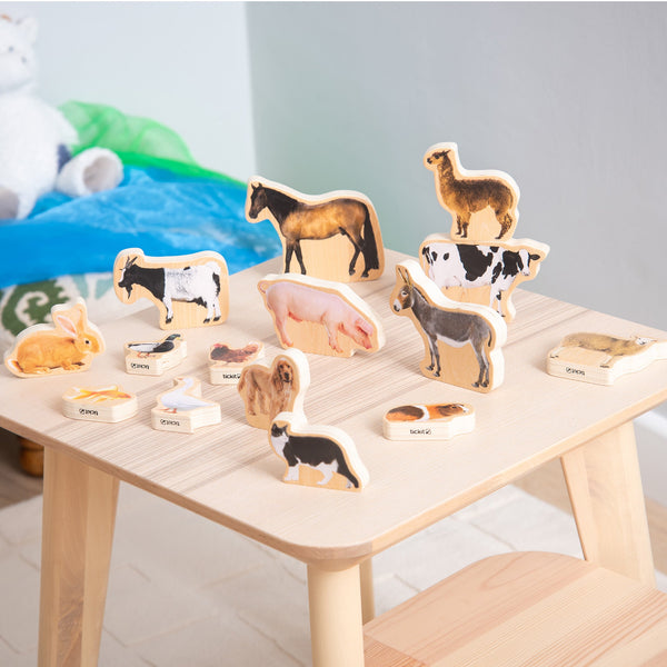 tickit Wooden Domestic Animal Blocks -