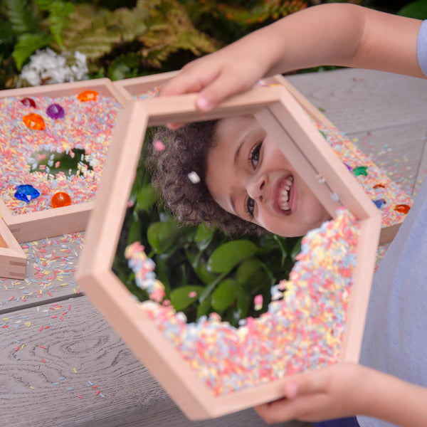 tickit Wooden Shape Mirror Tray -