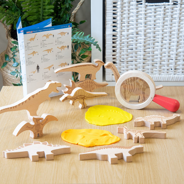 tickit Wooden Dinosaur Blocks -