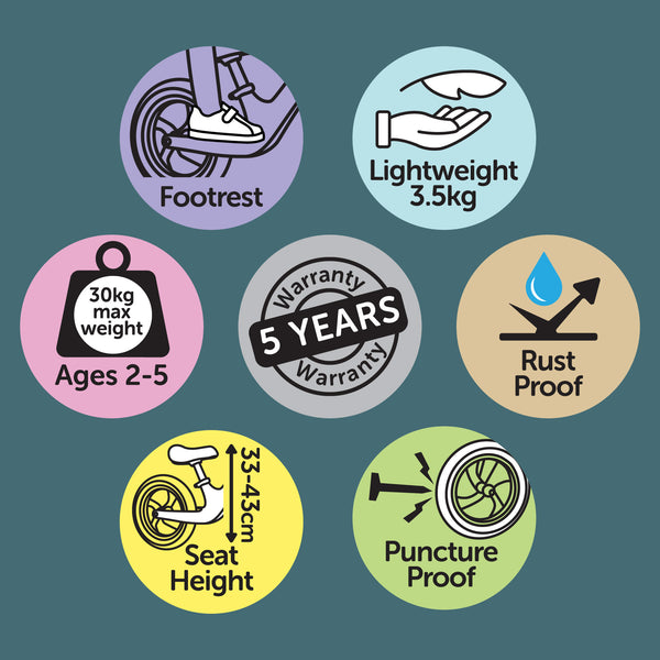 tickit Whizz Balance Bike - Black -