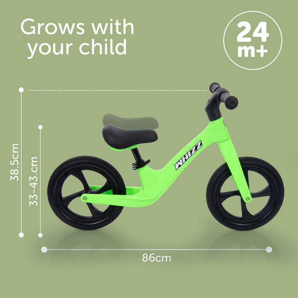 tickit Whizz Balance Bike - Green -