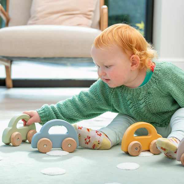 tickit Wooden Car Yellow -