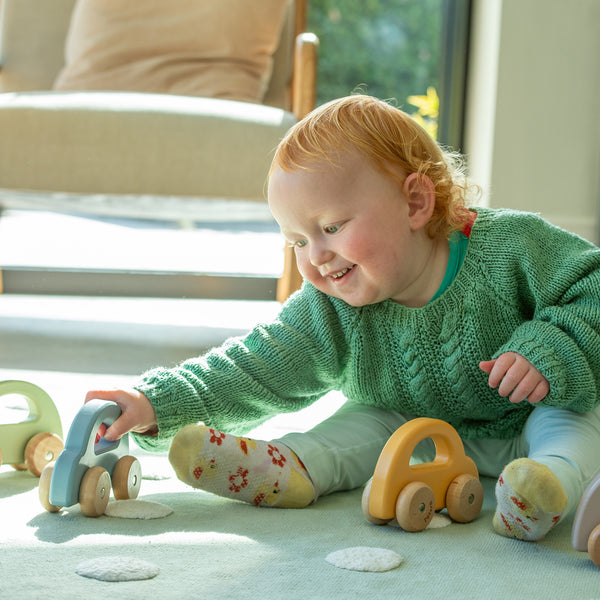 tickit Wooden Car Yellow -