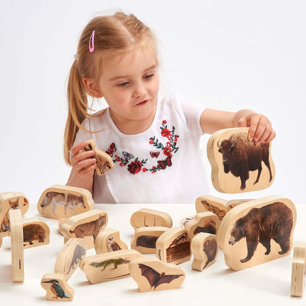 tickit Wooden Forest Animal Blocks -