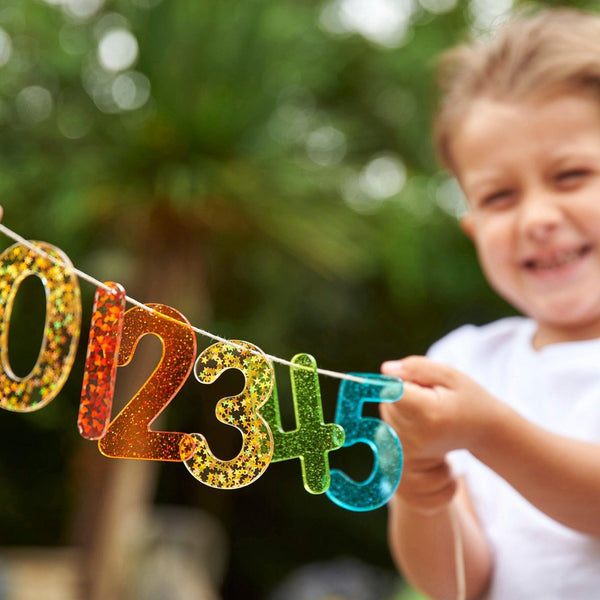 tickit Rainbow Glitter Numbers -