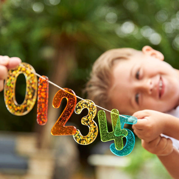 tickit Rainbow Glitter Numbers -