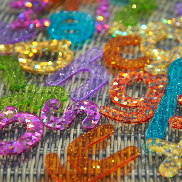 tickit Rainbow Glitter Letters -