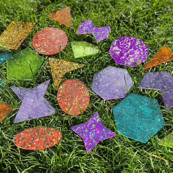 tickit Rainbow Glitter Shapes -