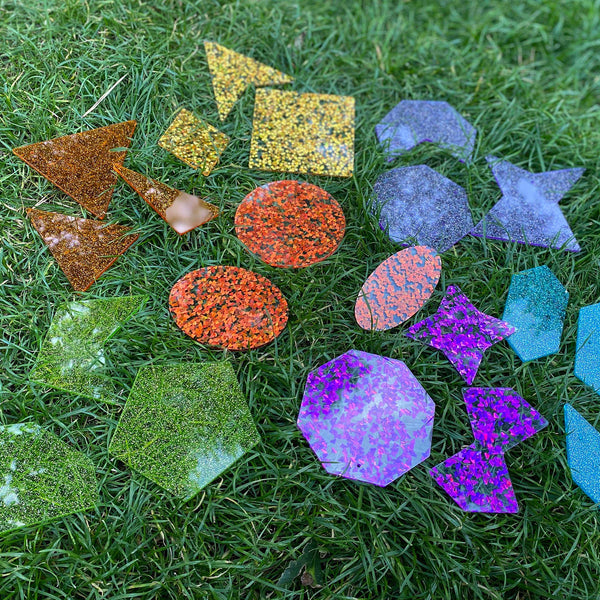 tickit Rainbow Glitter Shapes -
