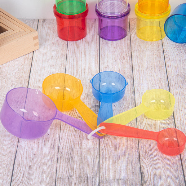 tickit Translucent Colour Measuring Cups - Pack of 5 -