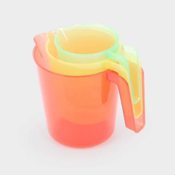 tickit Translucent Colour Nesting Jugs - Pack of 3 -