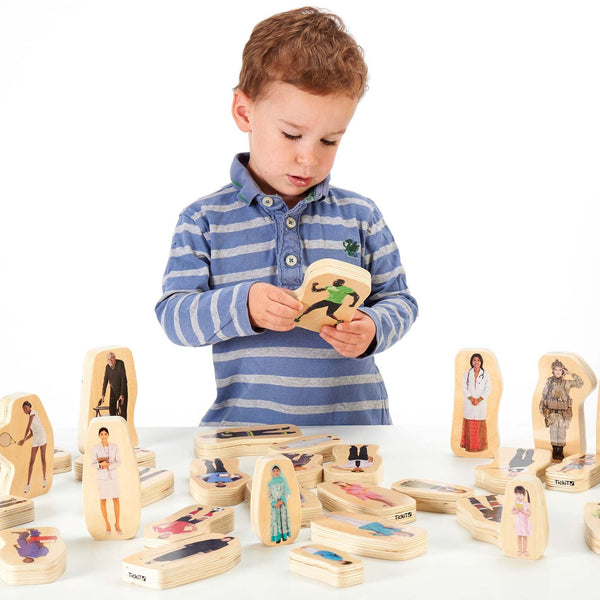 tickit Wooden Community People Blocks -