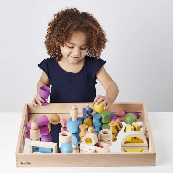 tickit Wooden Mirror Tray -