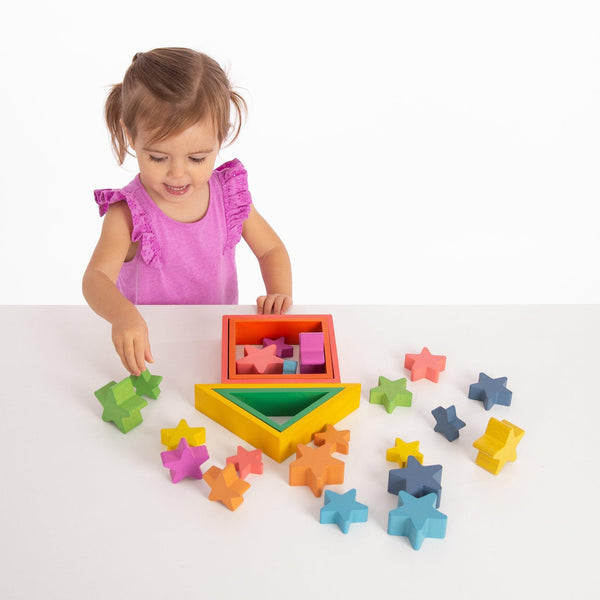 tickit Rainbow Wooden Stars -