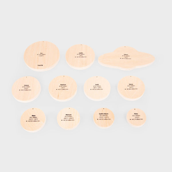 tickit Wooden Solar System Discs -