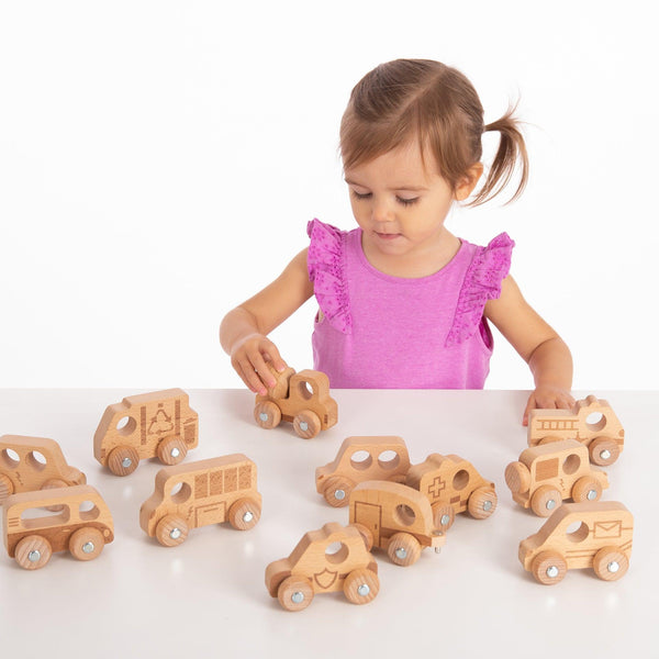 tickit Natural Wooden Vehicles Set -