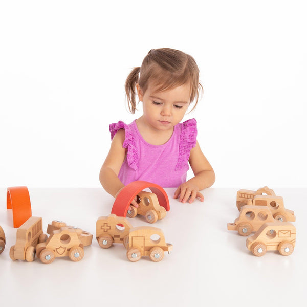 tickit Natural Wooden Vehicles Set -