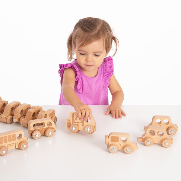 tickit Natural Wooden Vehicles Set -