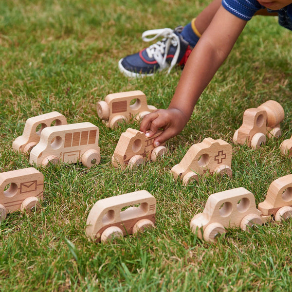 tickit Natural Wooden Vehicles Set -