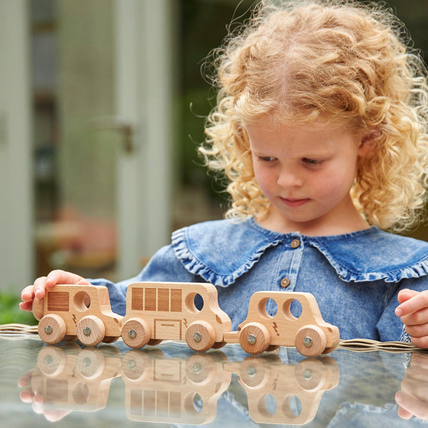 tickit Natural Wooden City E-Vehicles -