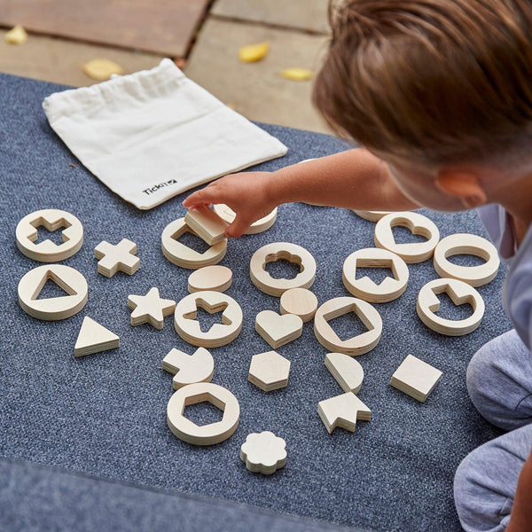 tickit Inside Outside Wooden Shapes -