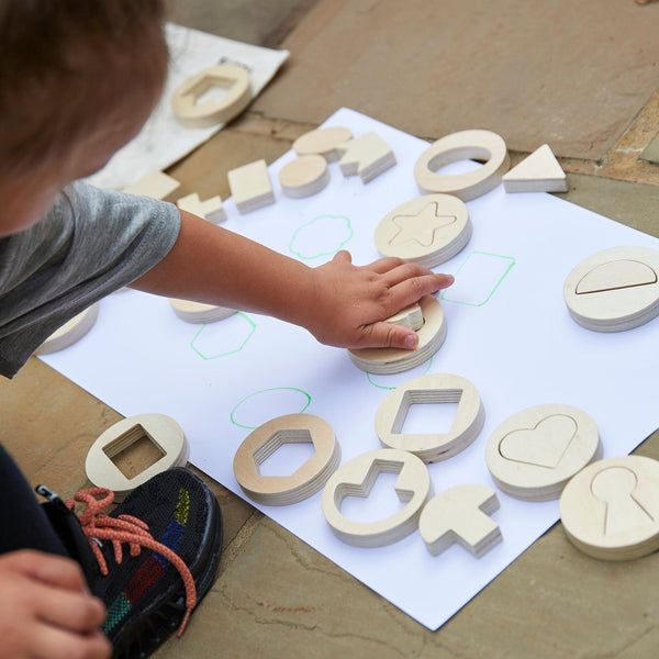 tickit Inside Outside Wooden Shapes -