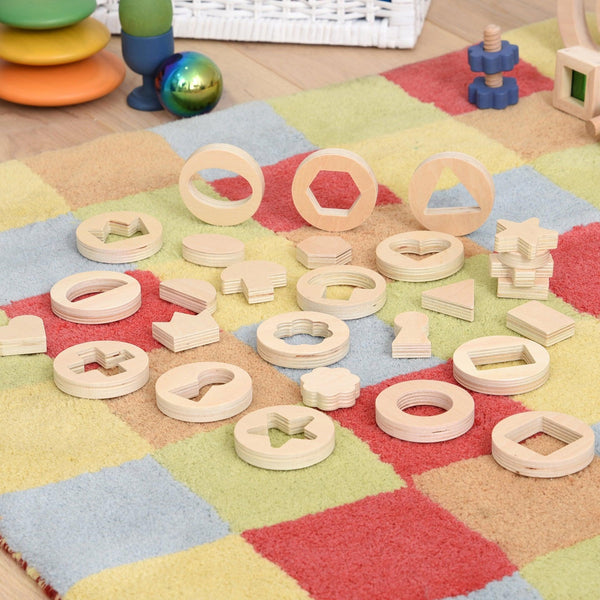 tickit Inside Outside Wooden Shapes -