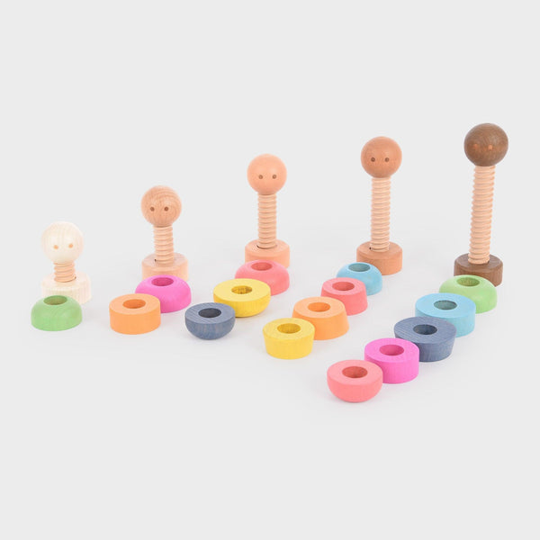 tickit Rainbow Wooden Community People - 5 People
