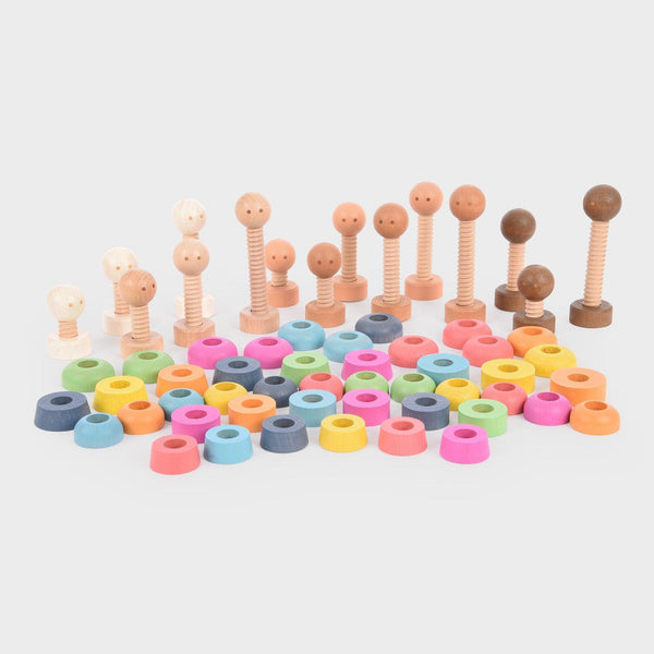 tickit Rainbow Wooden Community People - 15 People