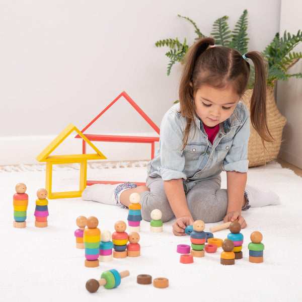 tickit Rainbow Wooden Community People -