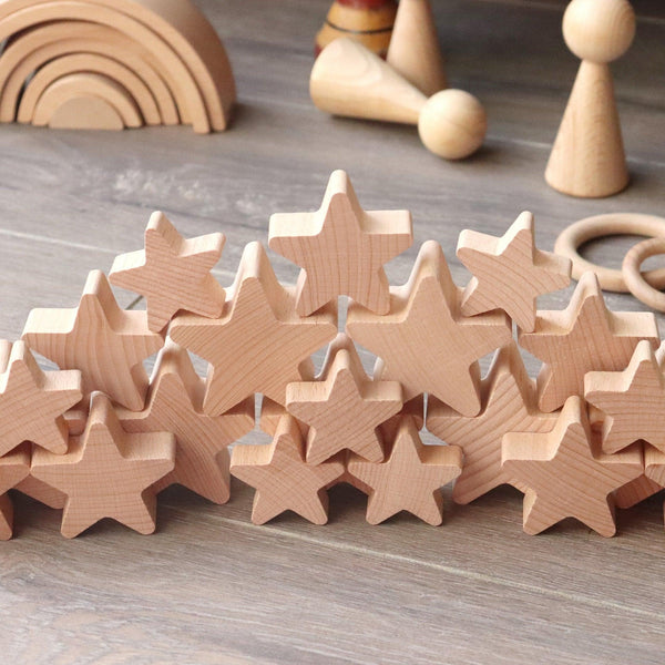 tickit Natural Wooden Stars -