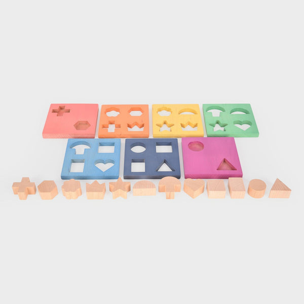 tickit Rainbow Wooden Shape Stacker -
