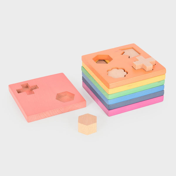 tickit Rainbow Wooden Shape Stacker -