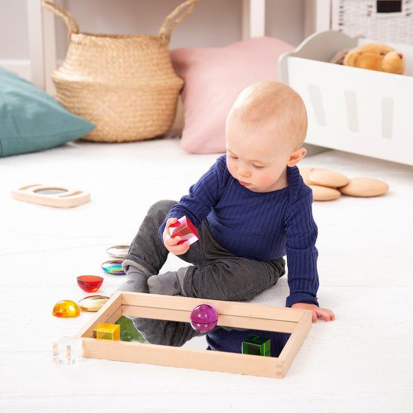 tickit Small Wooden Mirror Tray -