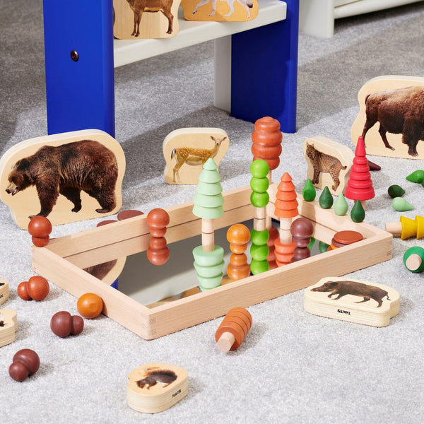 tickit Small Wooden Mirror Tray -