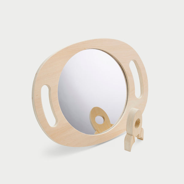 tickit Hand Held Wooden Mirror -