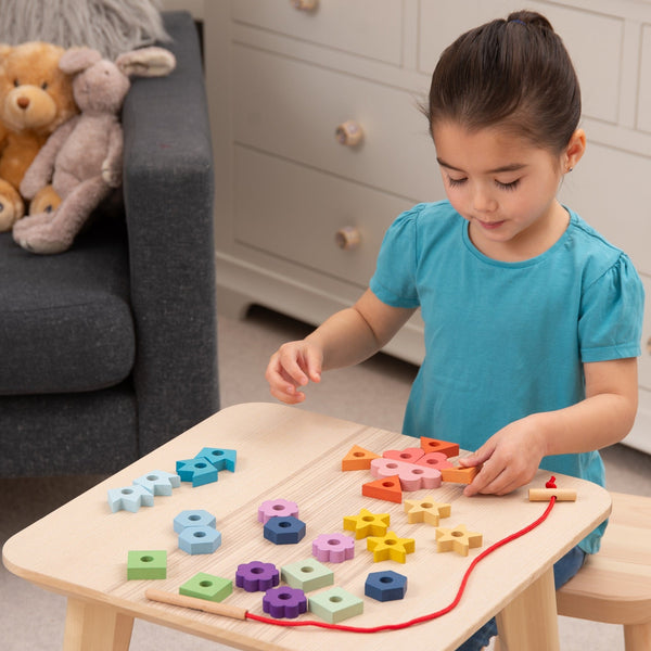 tickit Rainbow Wooden Lacing Shapes -