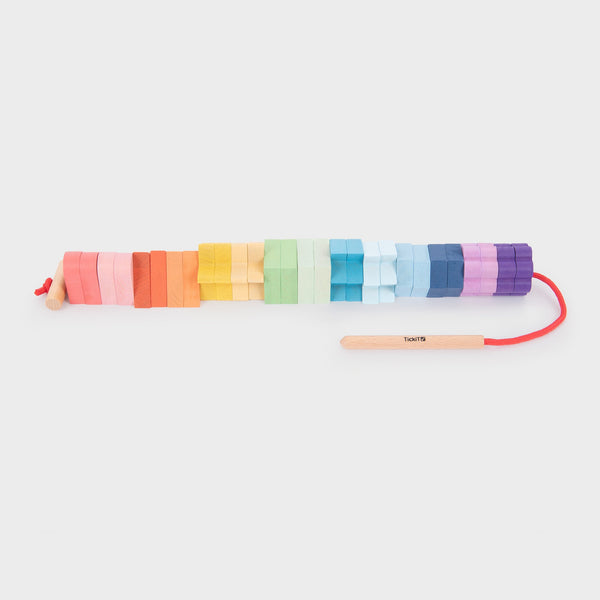 tickit Rainbow Wooden Lacing Shapes -