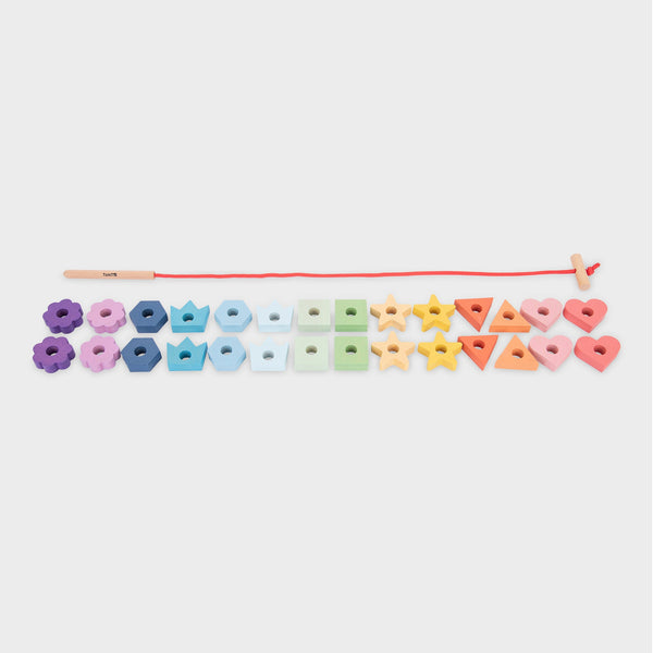 tickit Rainbow Wooden Lacing Shapes -
