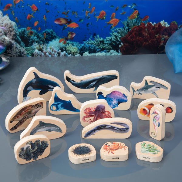 tickit Wooden Sea Life Blocks -