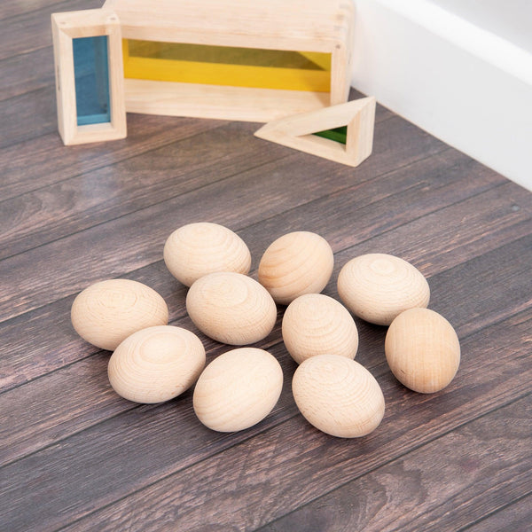 tickit Natural Wooden Eggs -